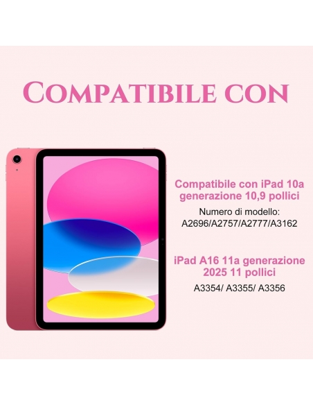 Cover con Tastiera per iPad 10 Generazione 2025, Italiano QWERTY