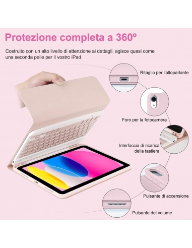 Cover con Tastiera per iPad 10 Generazione...