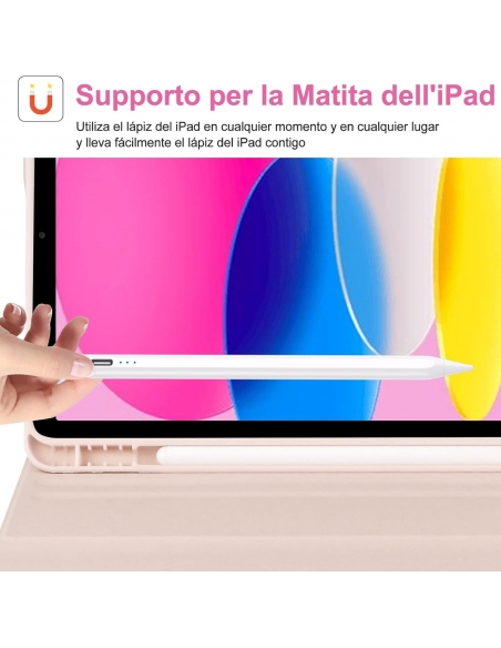 Cover con Tastiera per iPad 10 Generazione 2025, Italiano QWERTY