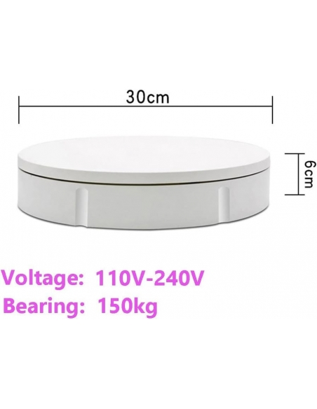 YIHEMEI Espositore Rotante Elettrico,90-180-360 Gradi Base Girevole Elettrico