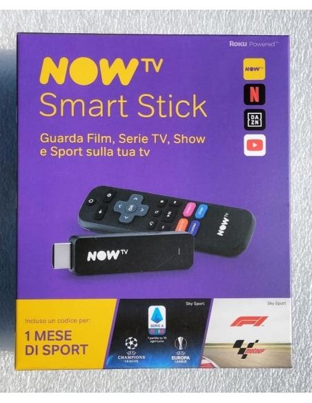 NOW TV Smart Stick chiavetta tv app per SKY, Netflix, Youtube NUOVA