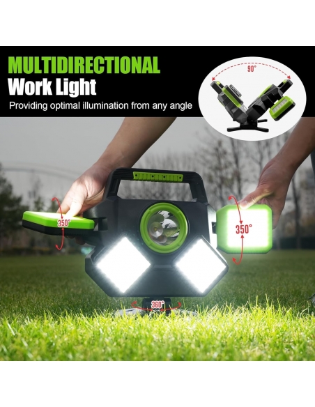 SYLSTAR WK-ST55 Faro LED Ricaricabile 55W, 5000 lm Faretto a Batteria