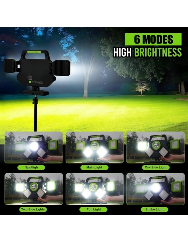 SYLSTAR WK-ST55 Faro LED Ricaricabile 55W, 5000...
