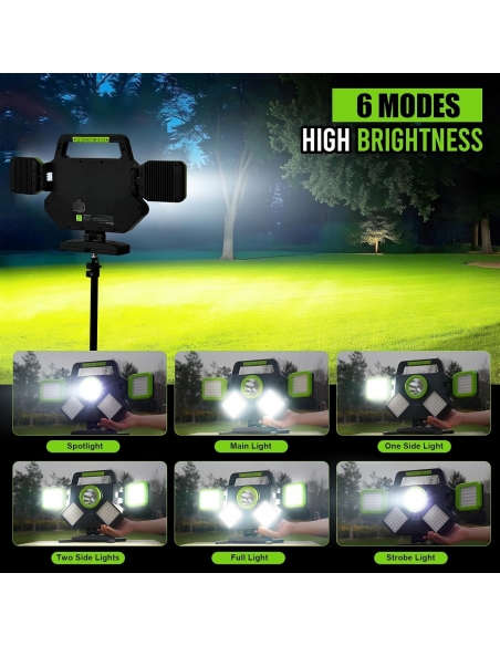 SYLSTAR WK-ST55 Faro LED Ricaricabile 55W, 5000 lm Faretto a Batteria