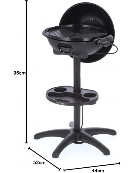 SEVERIN PG 8541 - Barbecue/da pavimento (2.000 W, superficie grill, diametro 41