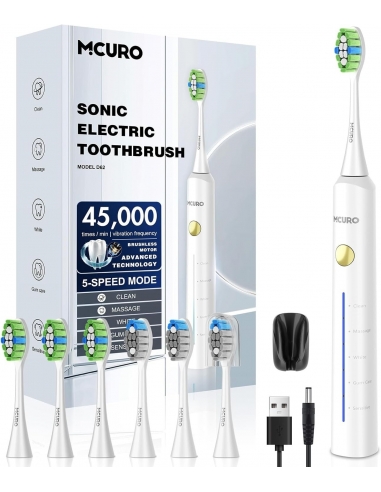 MCURO D62 Spazzolino Elettrico Sonico Autonomia...