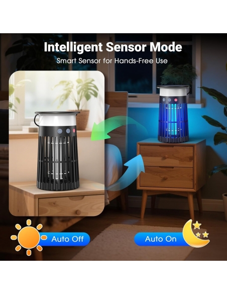 BUG ZAPPER SJZ-091 Lampada Antizanzare Solare con Luce LED