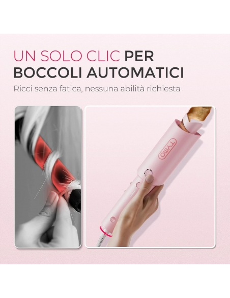 TYMO Curlpro Arricciacapelli Automatico Professionale Ferro Piastra  1,25 Inch