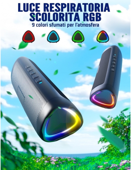 UOHHBOE C27C Cassa Bluetooth Portatile Potente 30W Altoparlante