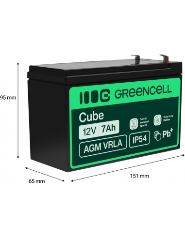 GreenCell AGM04 Batteria al piombo per UPS 12 V...
