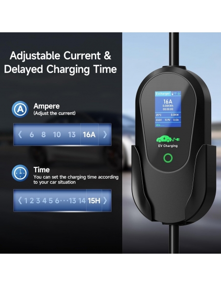 AFYEEV KS7 Caricabatteria da auto elettrico 3,68 KW[6 m 6-16 A 1 fase