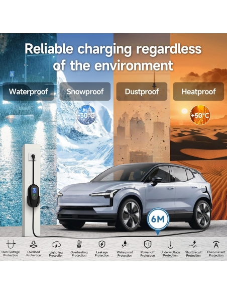 AFYEEV KS7 Caricabatteria da auto elettrico 3,68 KW[6 m 6-16 A 1 fase