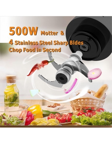ELESTYLE CP-6088 Tritatutto elettrico da cucina...