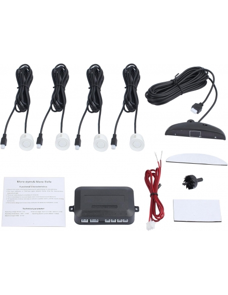 Kit 4 Sensori di parcheggio per auto retromarcia posteriori LED Display Sensore